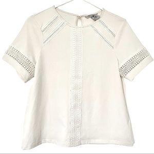 H&M A-Line Eyelet Embroidered Top Size S Small